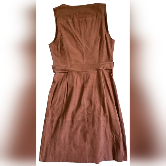 NWT Banana Republic Brown Genuine Goat Suede Dress~Reasonable Offers Only - Picture 5 of 12